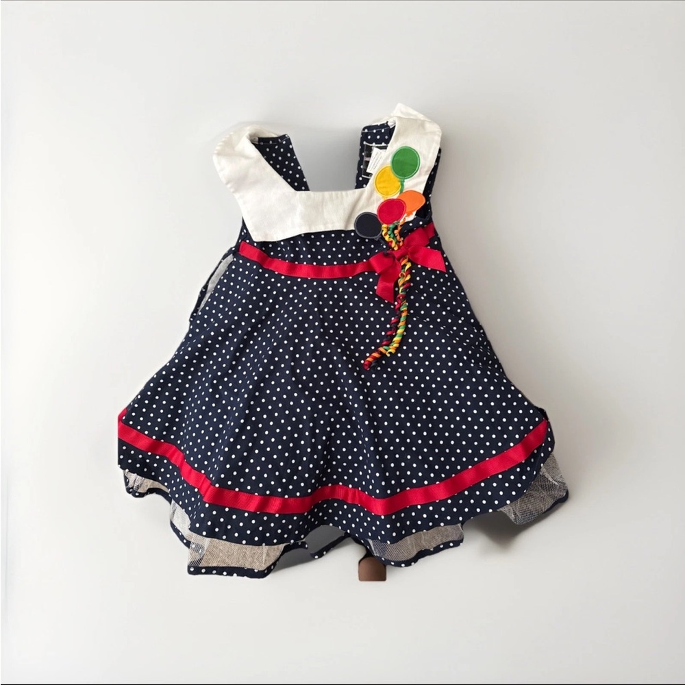Rare Edition girls Ballon Birthday dress Fits size 12 Months